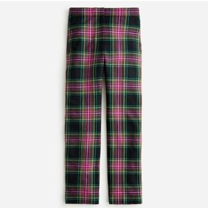 J. Crew KATE Pink Plaid Straight-Leg Pant size 6 NWT